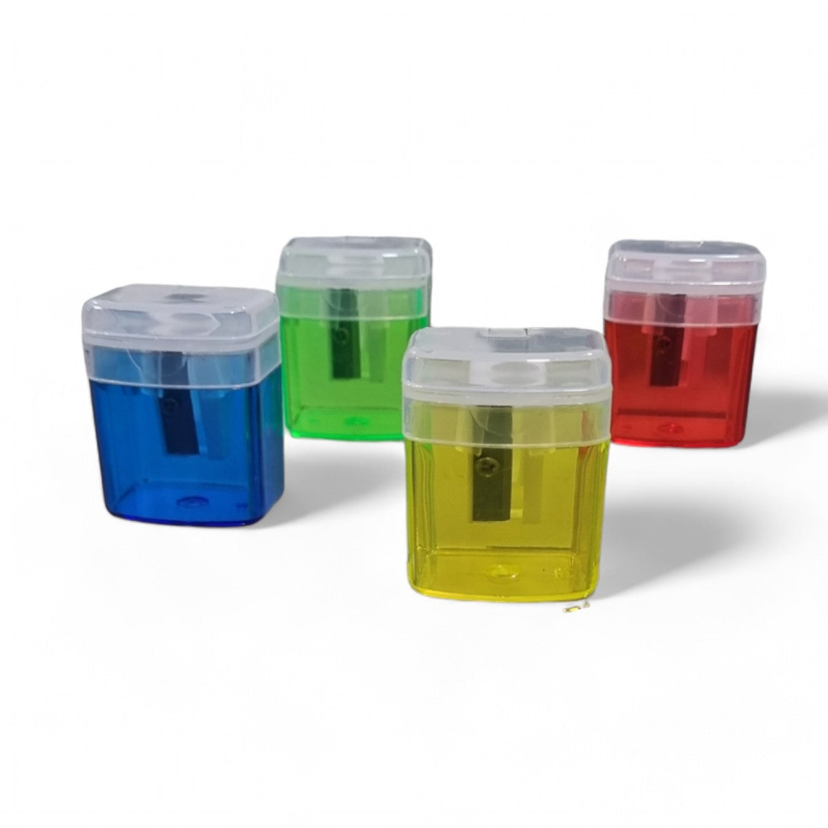 Sacapuntas De Baúl Tipo Bote Con Tapa Blanca