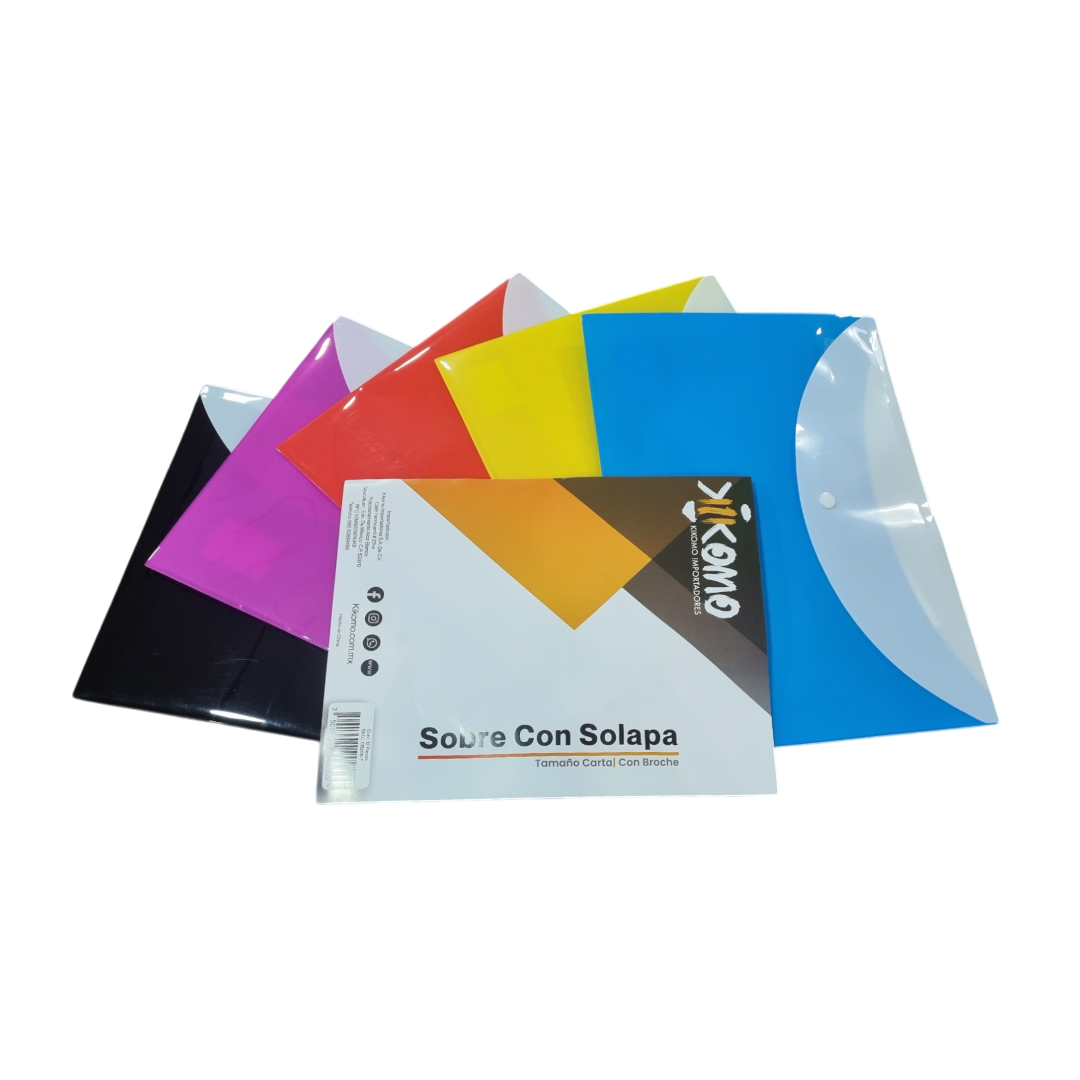Sobre Horizontal Tamaño Carta con Ceja Blanca – Ideal para Organización de Documentos