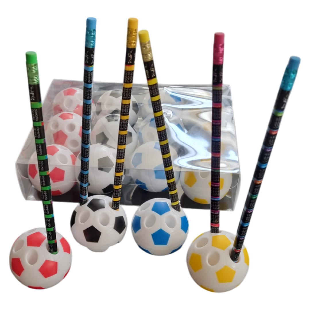 Sacapuntas Metálico Balón De Futbol