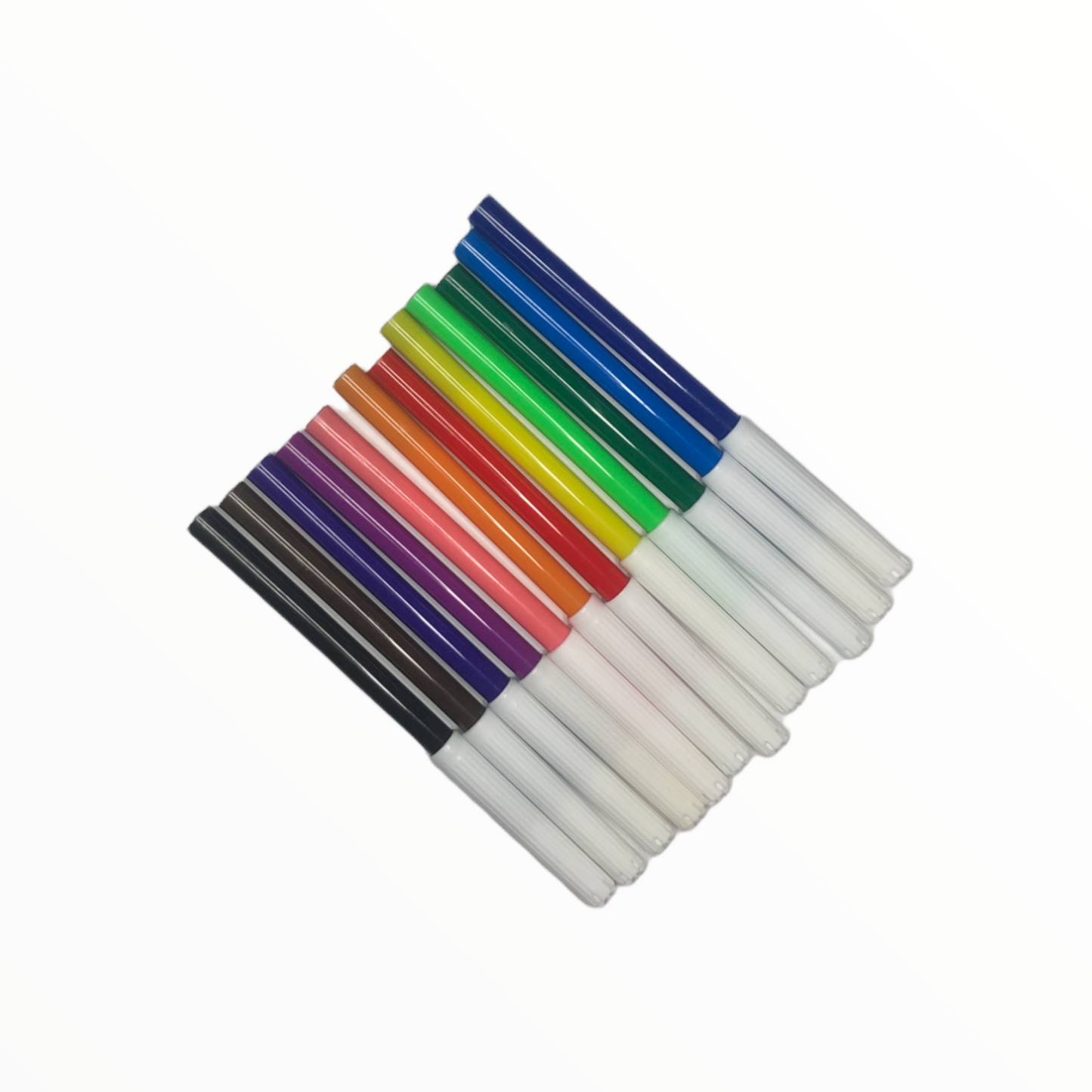 Plumones Escolares Lisos De 12 Piezas