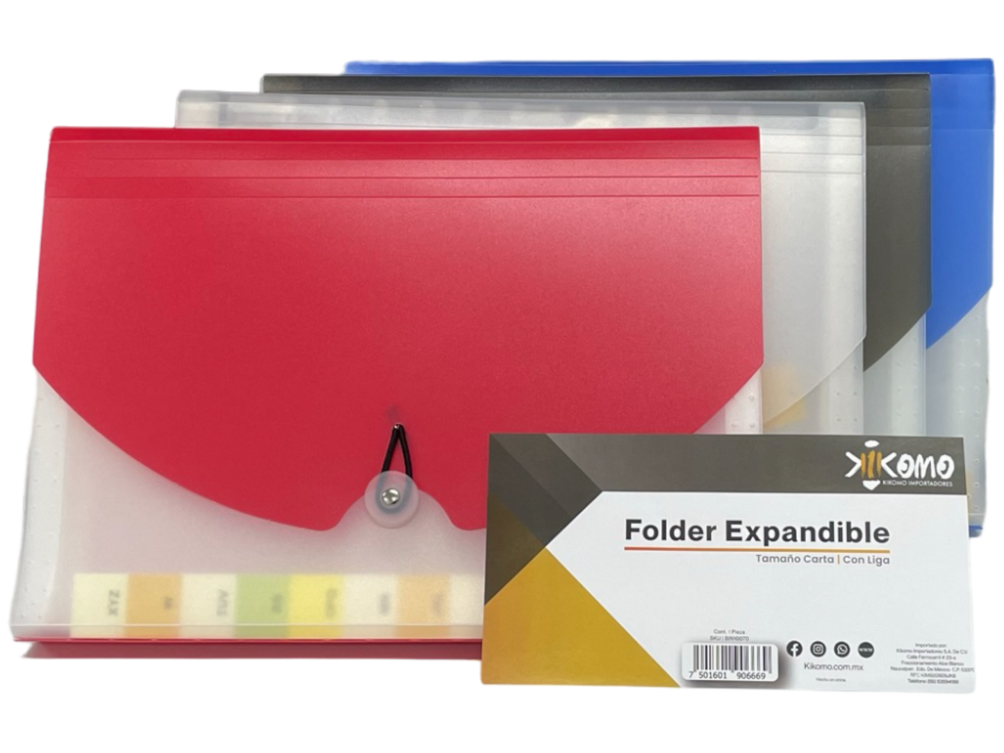 Folder Expandible con Liga – Tamaño Carta, Organizador de Documentos