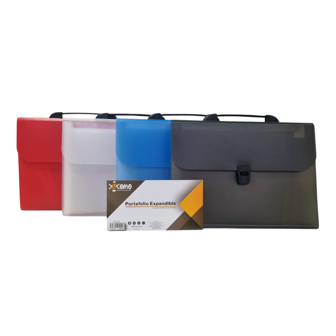 Portafolio Expandible con Asa y Broche – Tamaño Carta, Ideal para Documentos