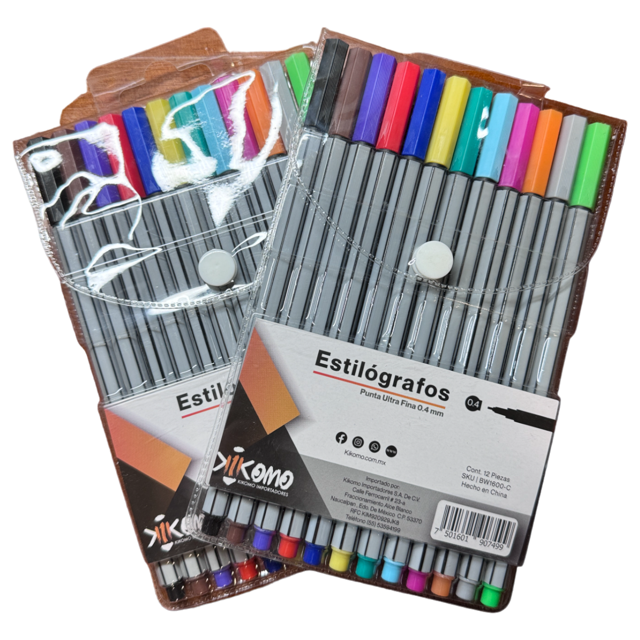 Estilógrafo De Colores Paquete con 12 Piezas