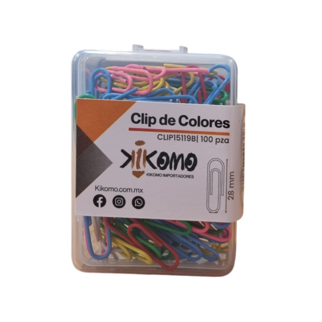 Clip Forrado De Colores 28 MM