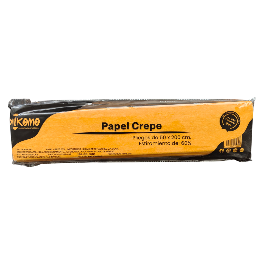 Papel Crepé 10 Pliegos de 50x200