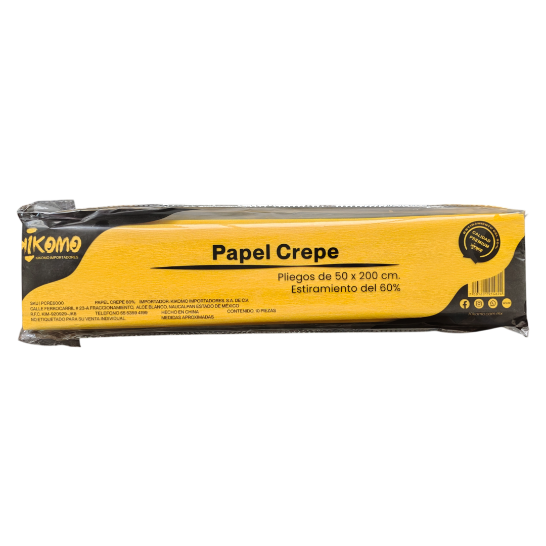 Papel Crepé 10 Pliegos de 50x200