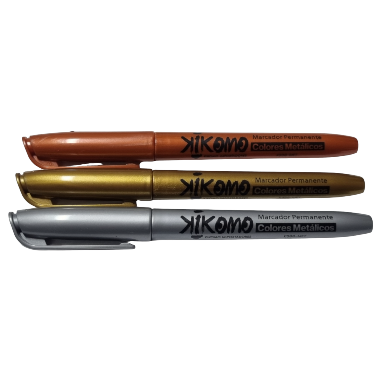 Marcador Permanente De Colores Metálicos En Blíster De 3 Piezas