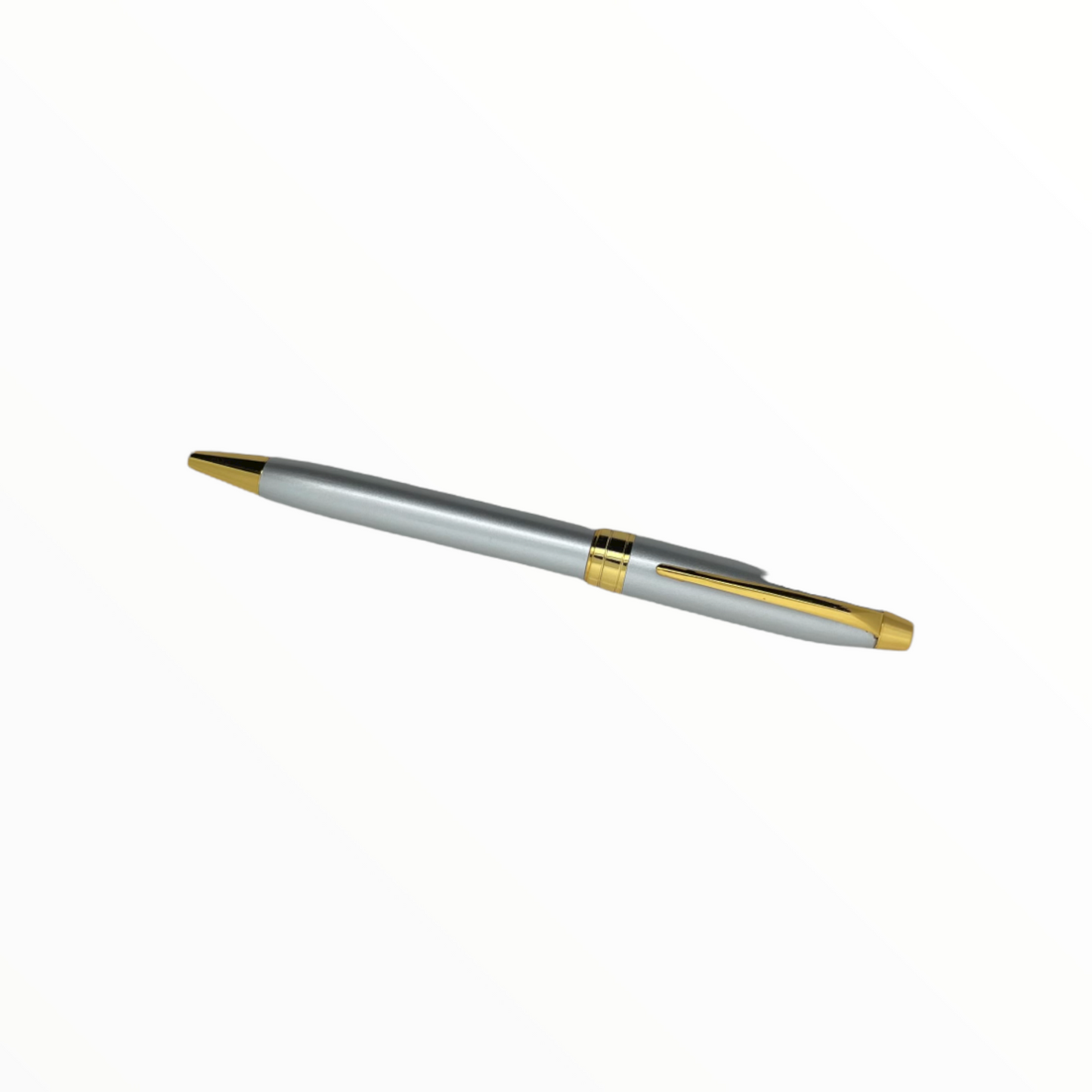 Bolígrafo Metálico Plata Y Negro