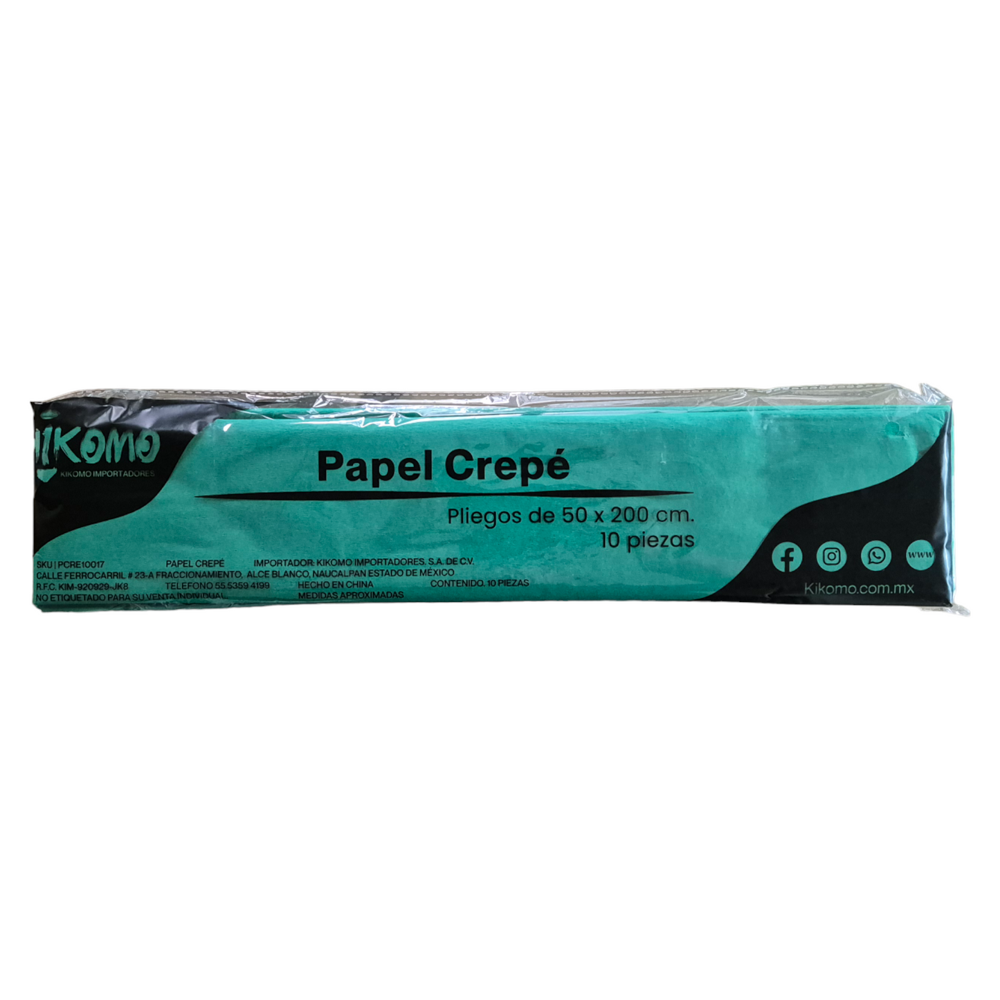 Papel Crepé 10 Pliegos de 50x200