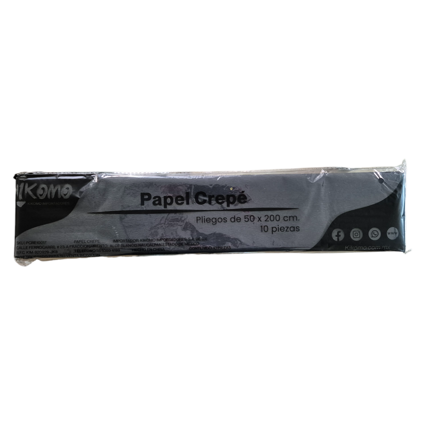 Papel Crepé 10 Pliegos de 50x200