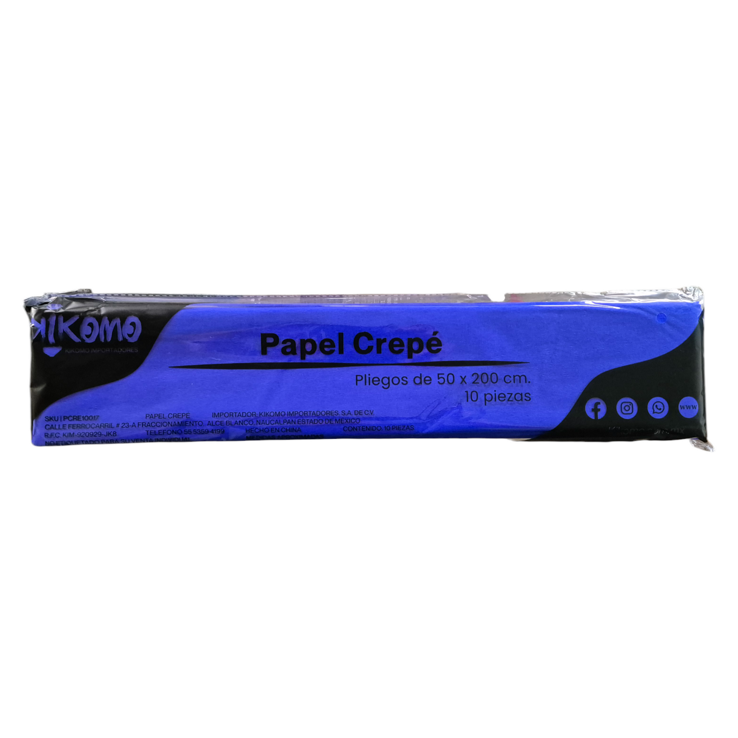 Papel Crepé 10 Pliegos de 50x200