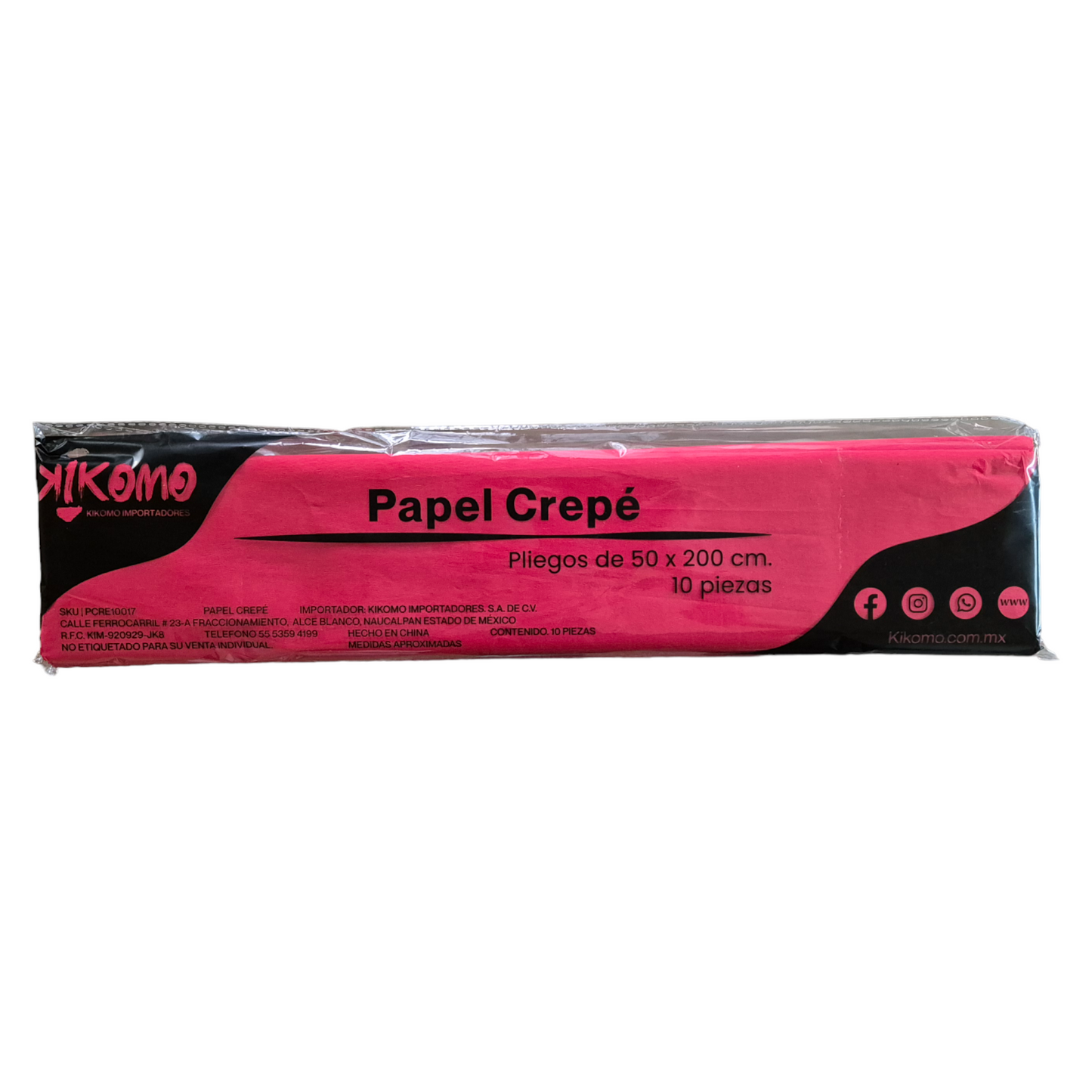Papel Crepé 10 Pliegos de 50x200