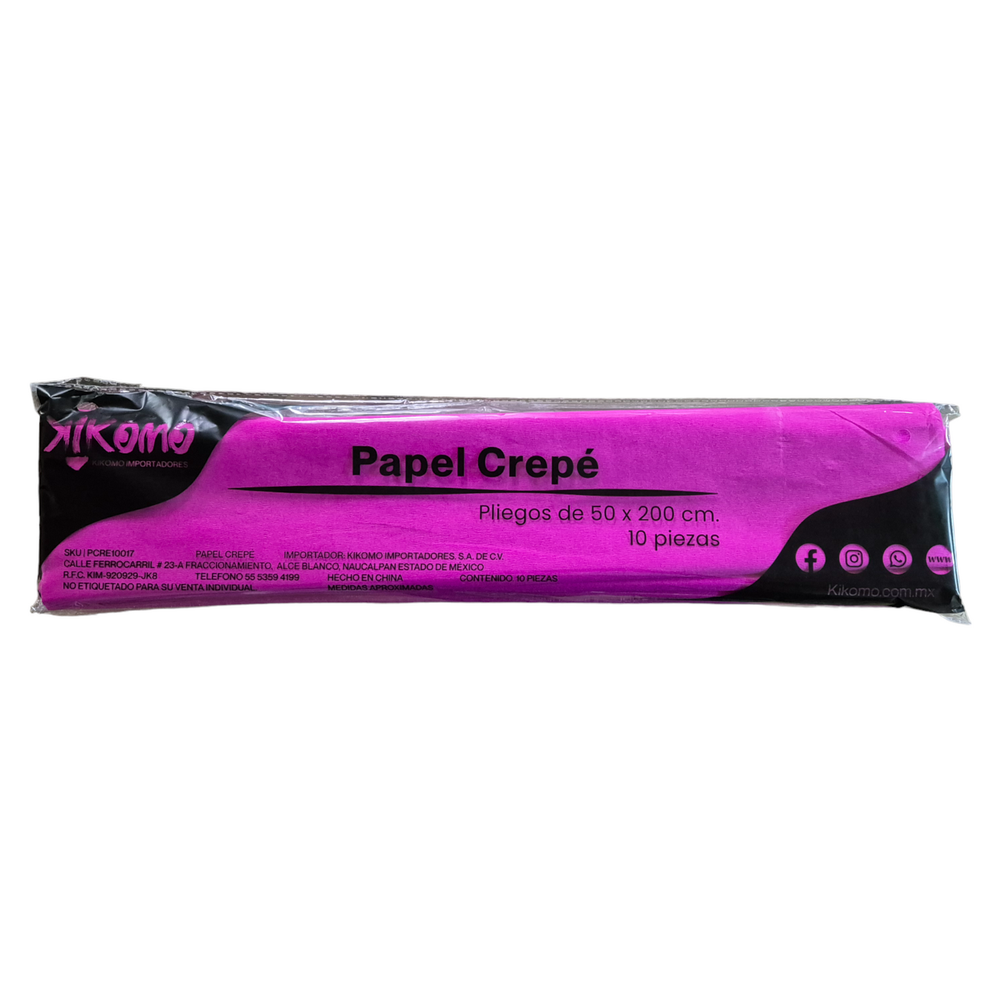 Papel Crepé 10 Pliegos de 50x200