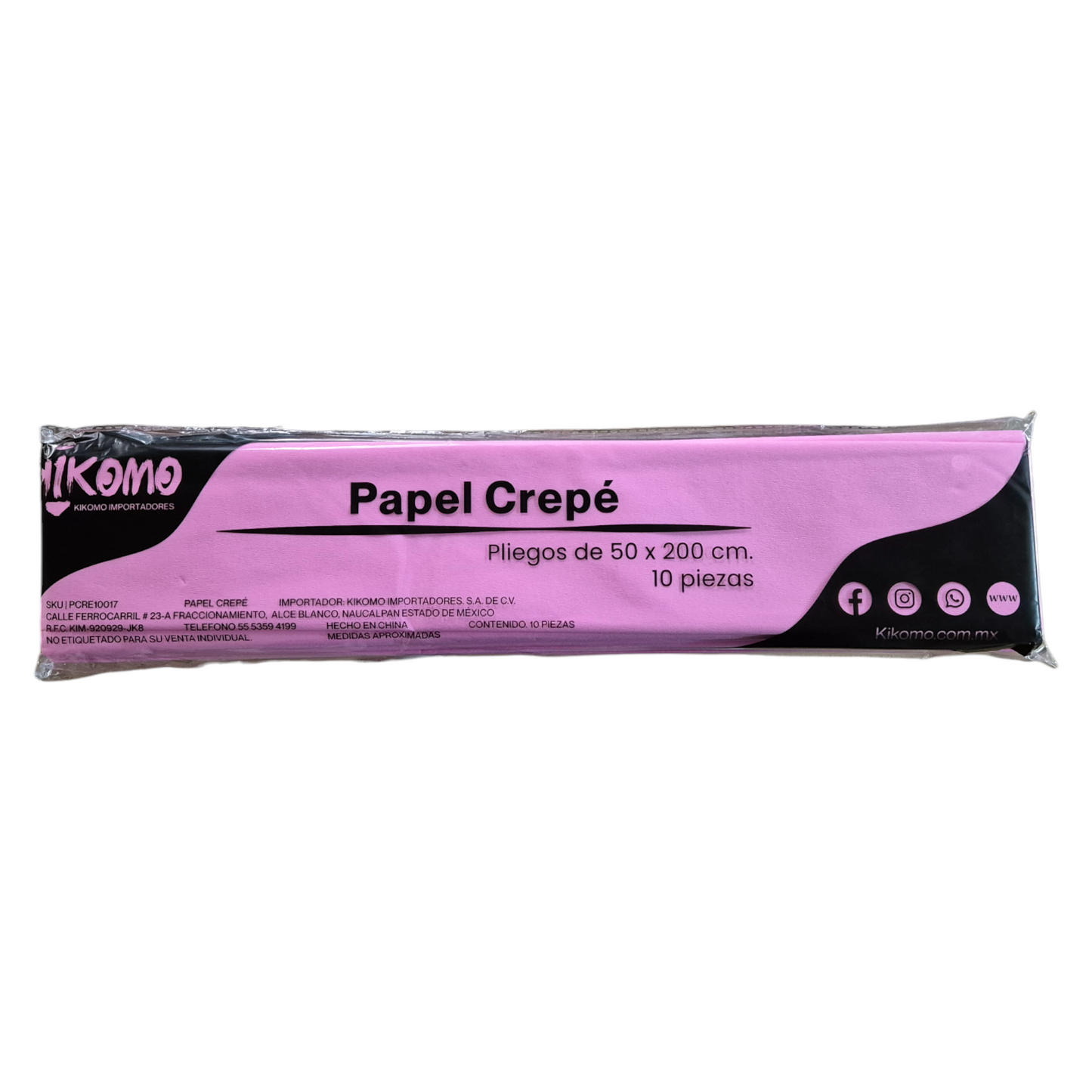 Papel Crepé 10 Pliegos de 50x200