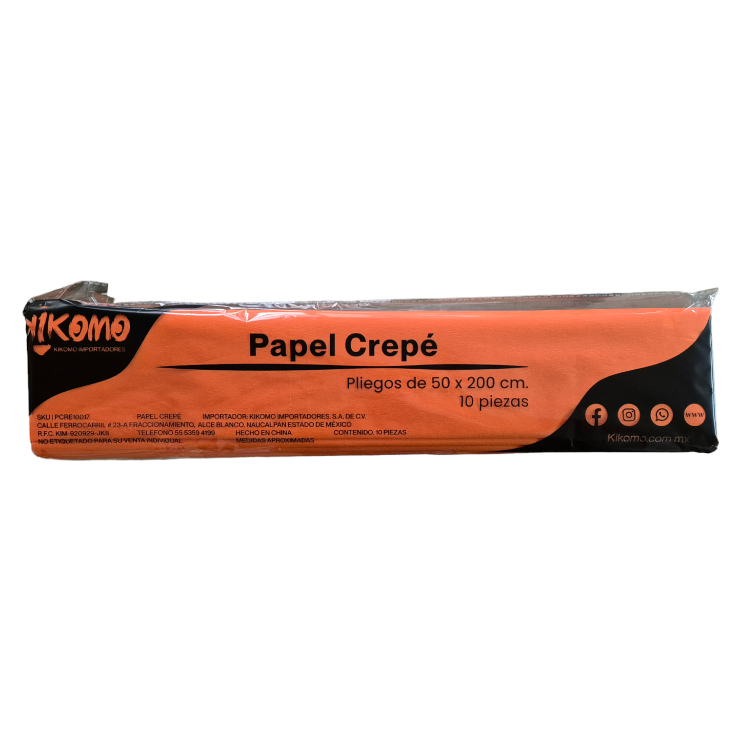 Papel Crepé 10 Pliegos de 50x200