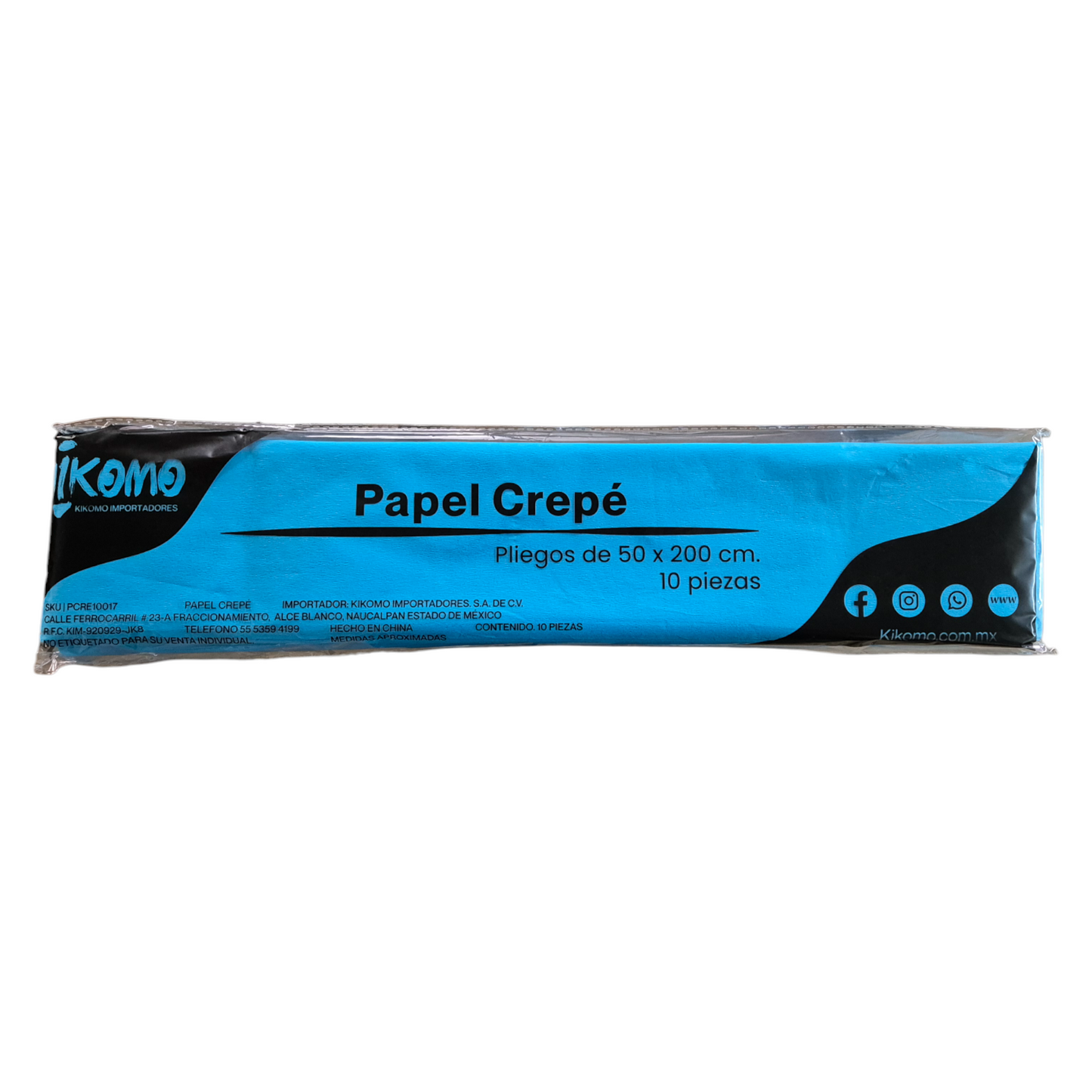 Papel Crepé 10 Pliegos de 50x200