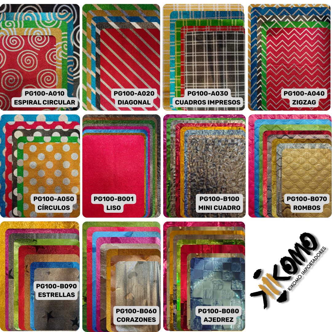 Papel Gofrado Con Patones Plateados Paquete Con 25 Pliegos