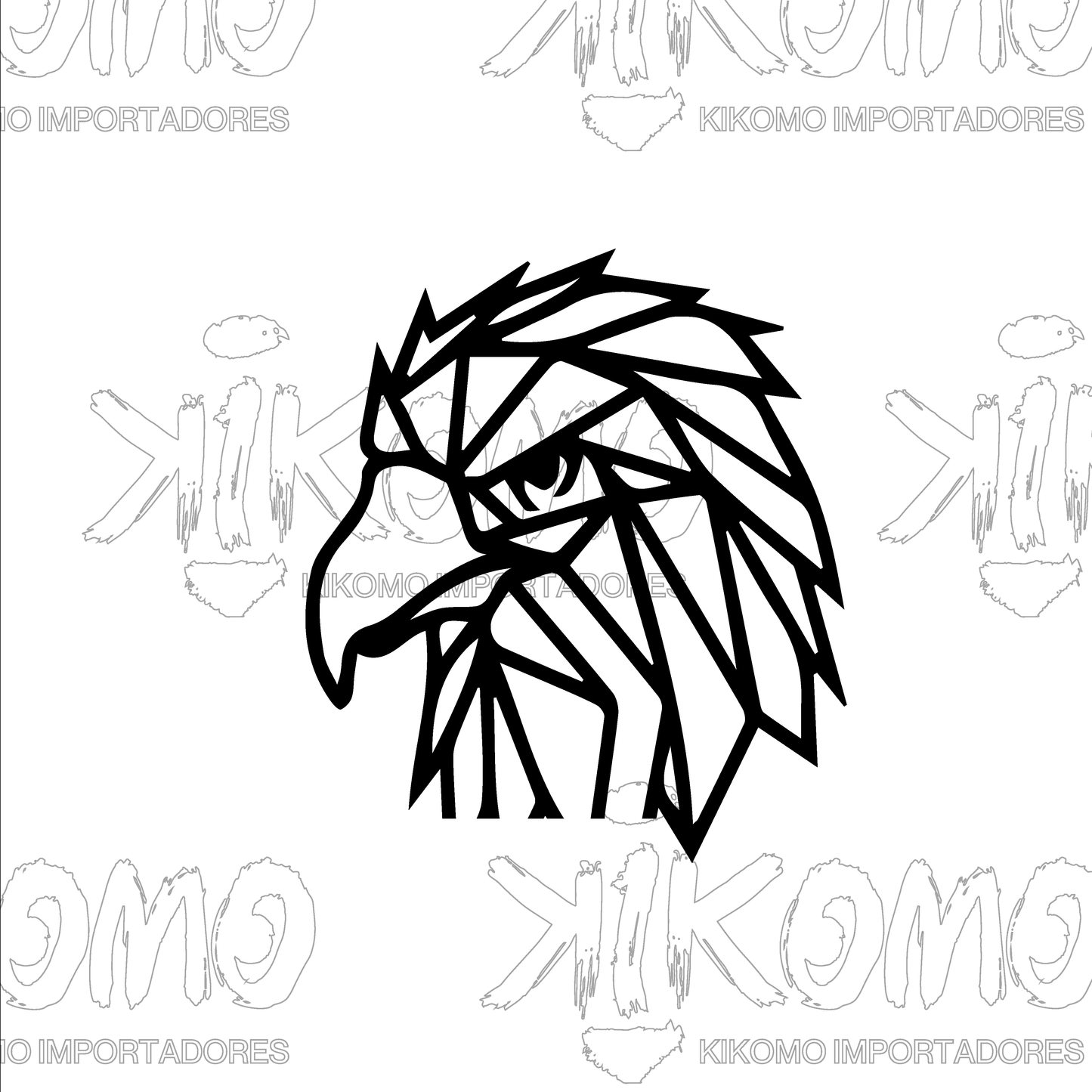 Pajaros y aguilas Geométrico – Cuadro en MDF Negro