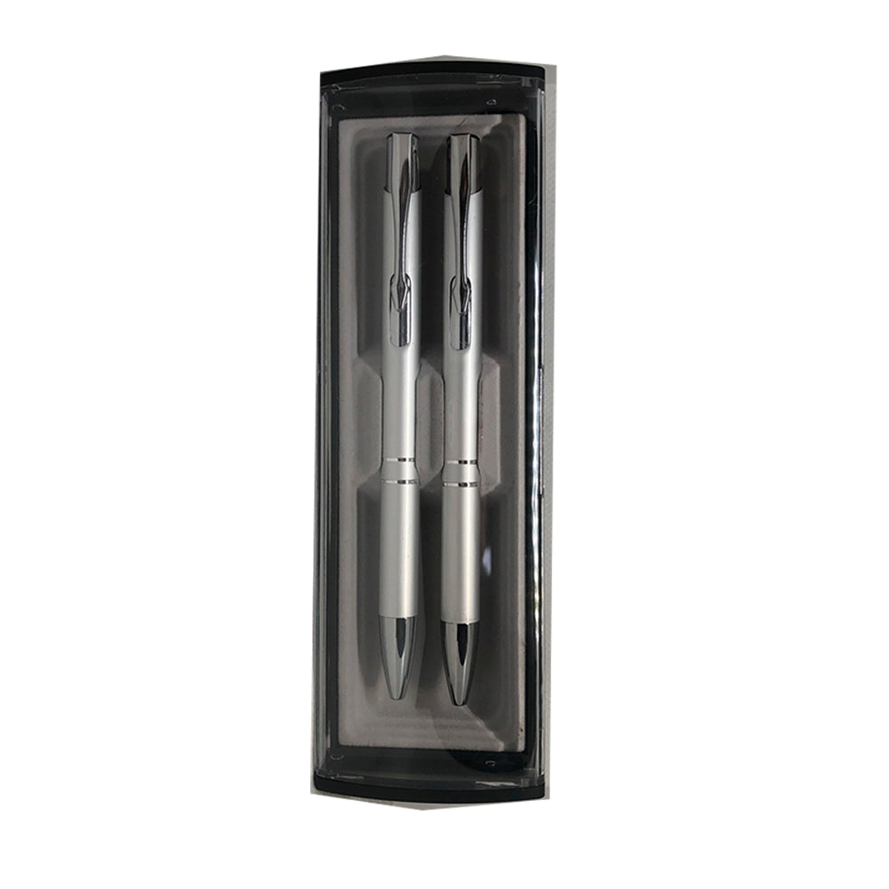 Juego De Bolígrafo Con Lapicero Plata