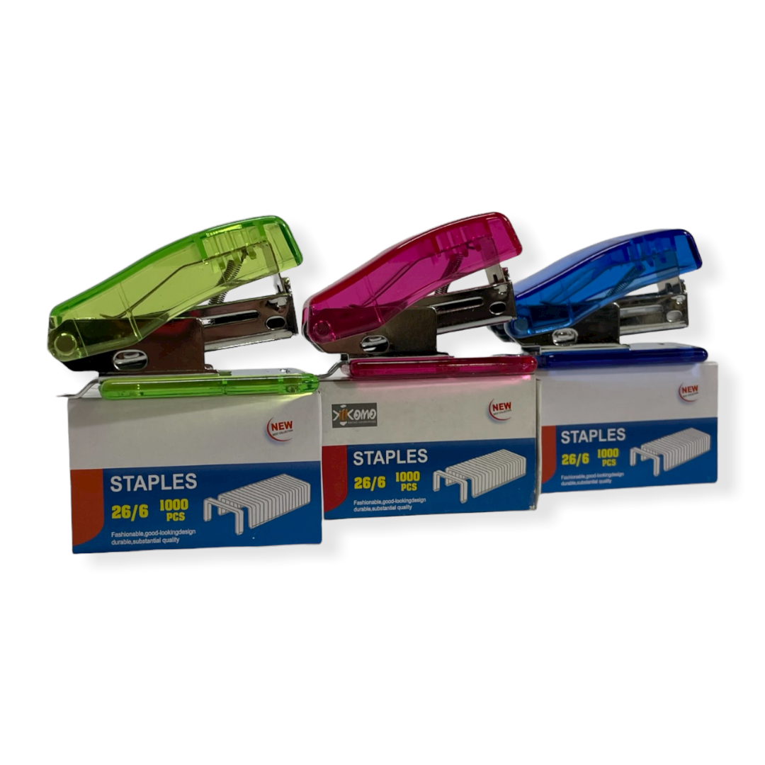 Mini Engrapadora De Grapa Estándar Transparente Con Grapas