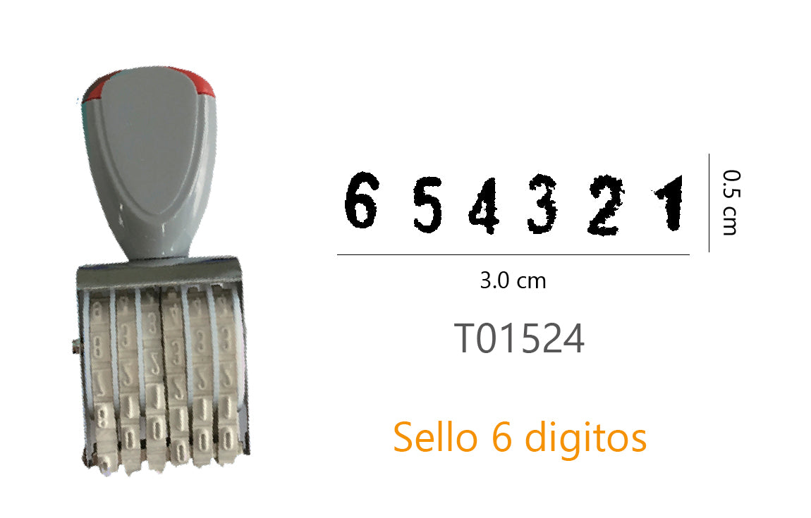 Sello Numerador De 6 Dígitos Con Símbolos