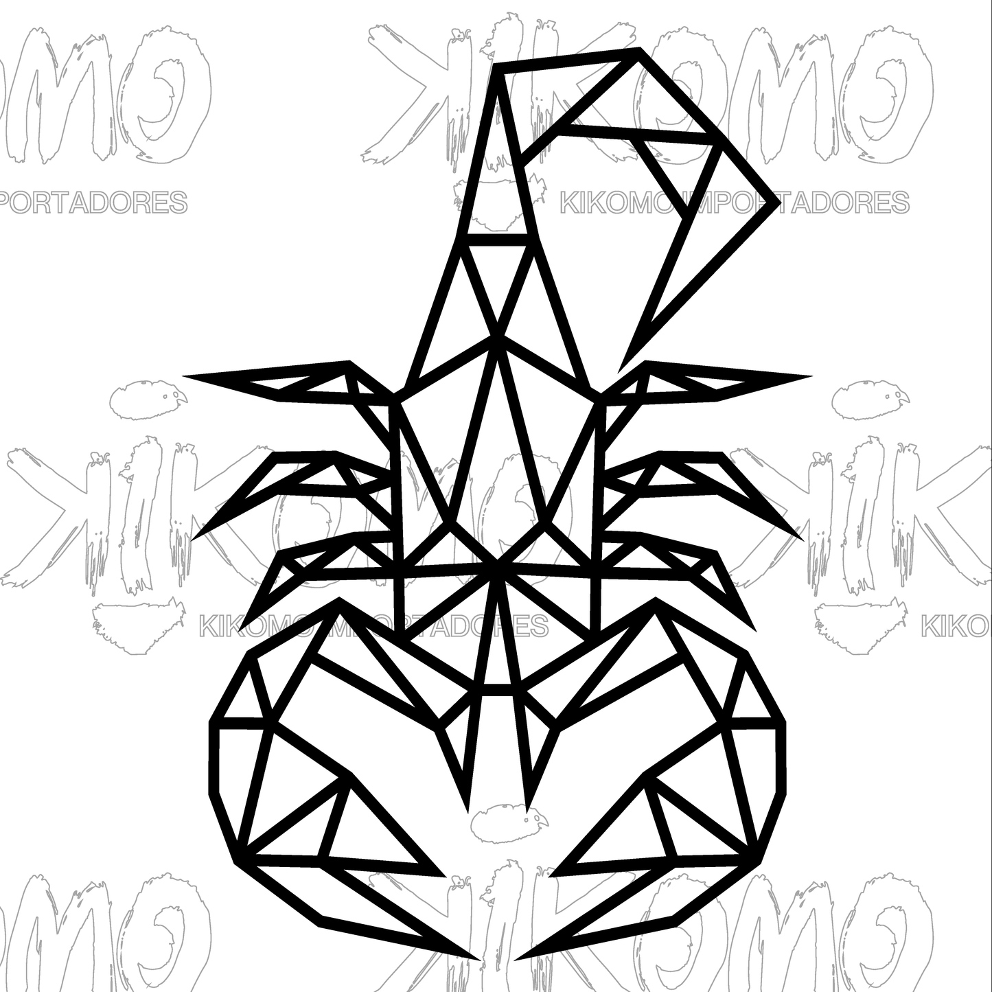 Alacrán Geométrico – Cuadro Decorativo en MDF Negro