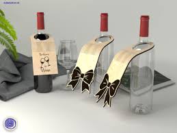 Etiquetas Personalizables de Madera para Botellas