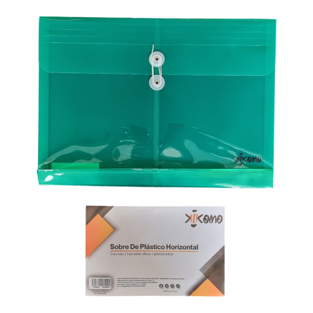 Sobre Horizontal Con Rondana E Hilo Tamaño Carta Y Oficio