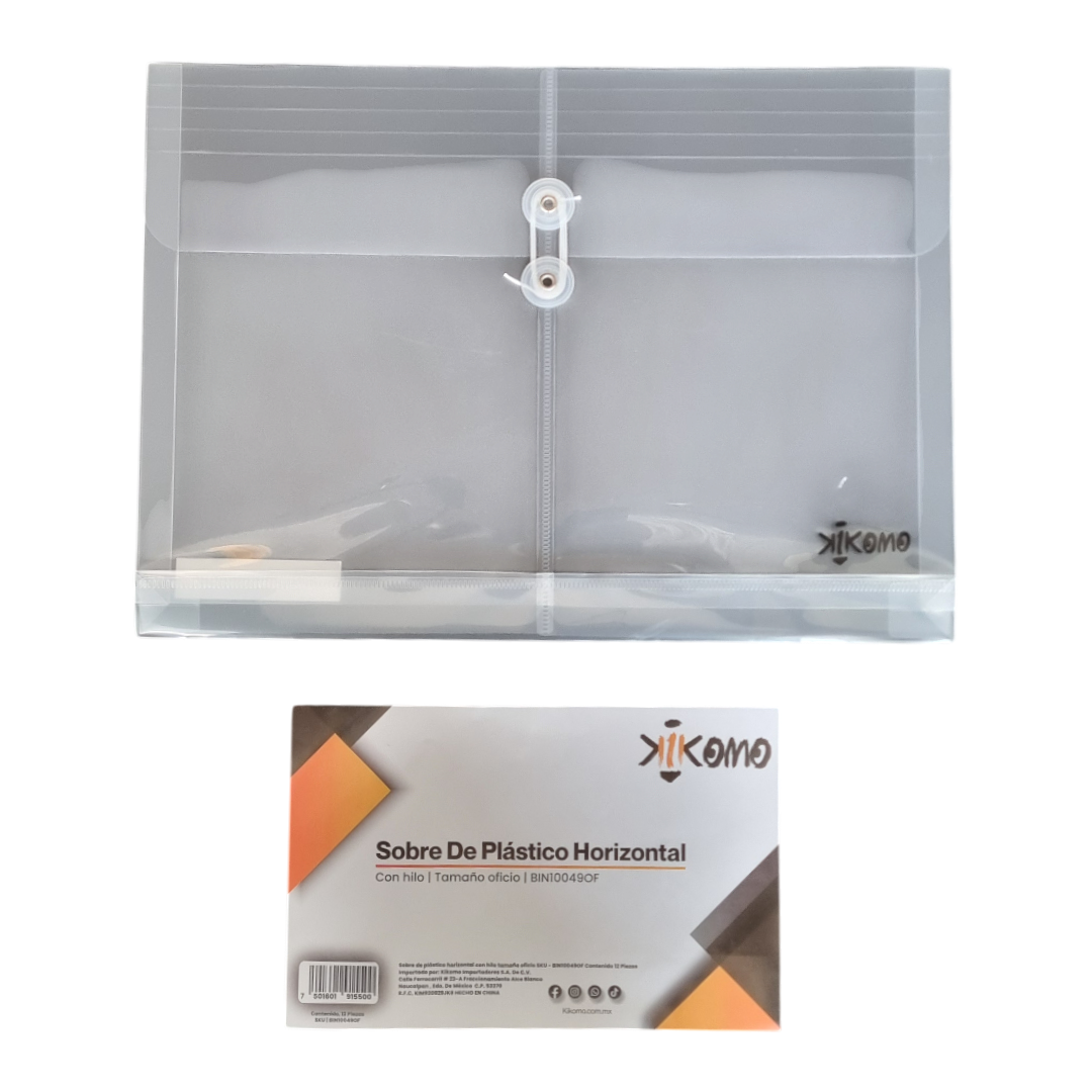 Sobre Horizontal Con Rondana E Hilo Tamaño Carta Y Oficio