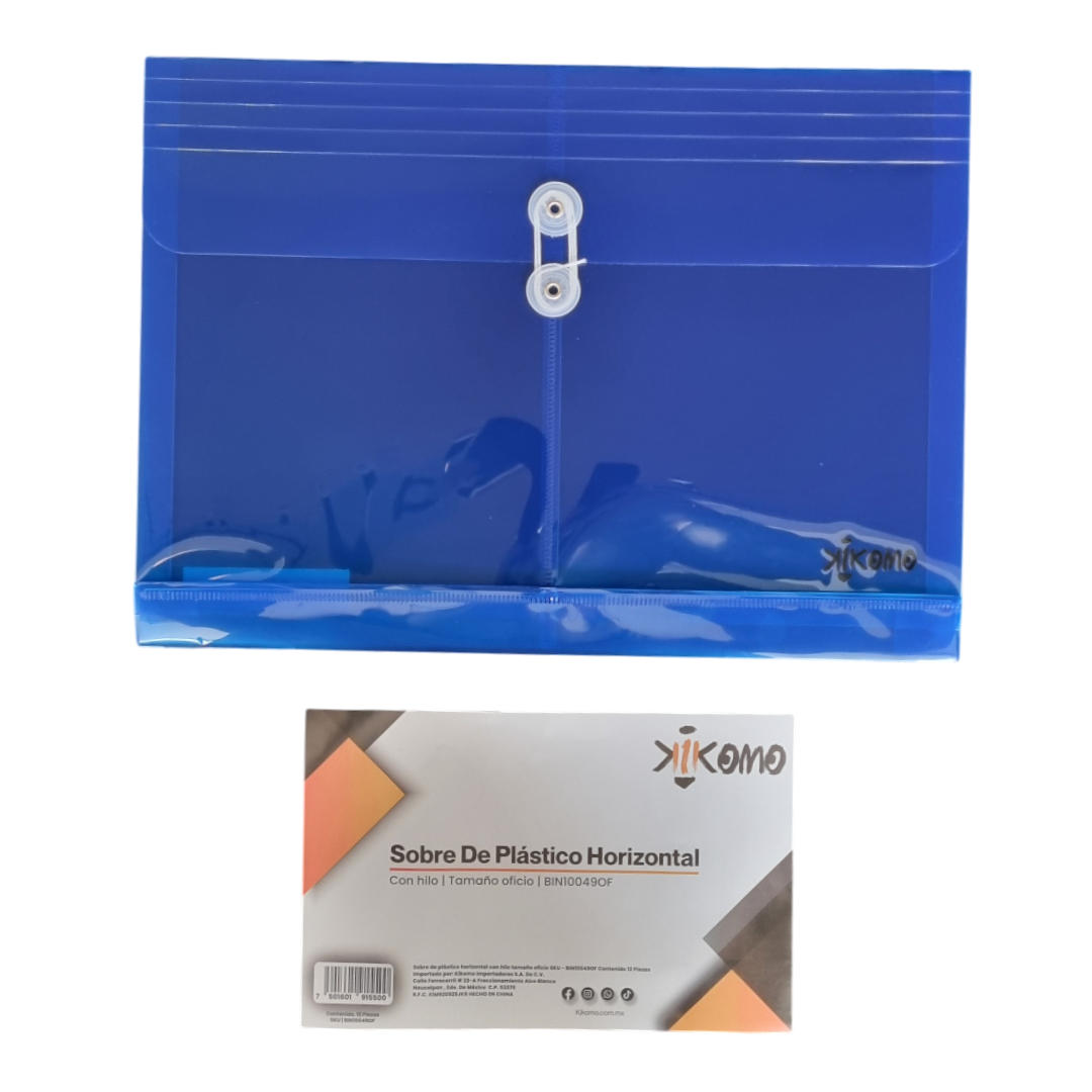 Sobre Horizontal Con Rondana E Hilo Tamaño Carta Y Oficio