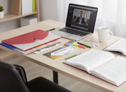 Folder expandible con liga carta rosa KIKOMO en uso