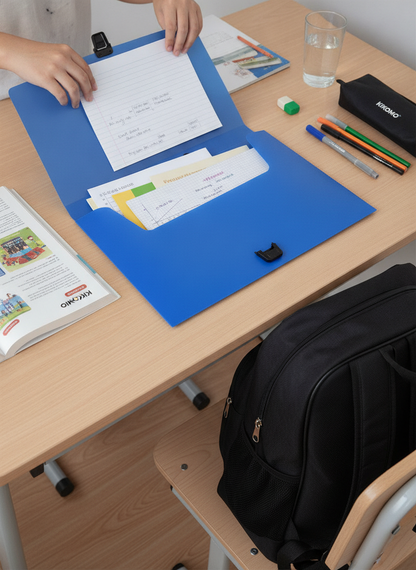 Portafolio sin divisiones oficio KIKOMO en mochila escolar