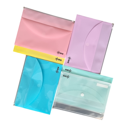 Sobre Con Broche y Zip Tamaño Carta Colores Pasteles