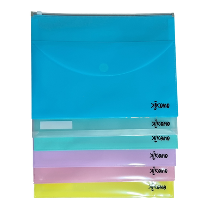 Sobre Con Broche y Zip Tamaño Carta Colores Pasteles