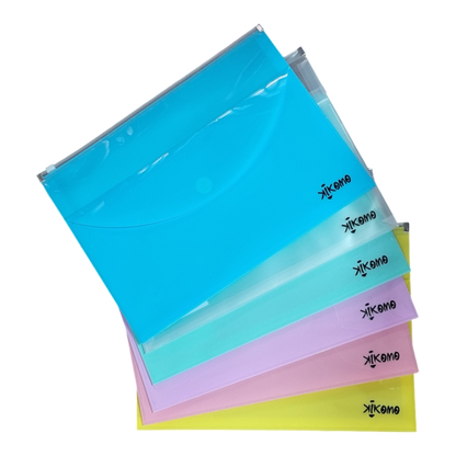 Sobre Con Broche y Zip Tamaño Carta Colores Pasteles