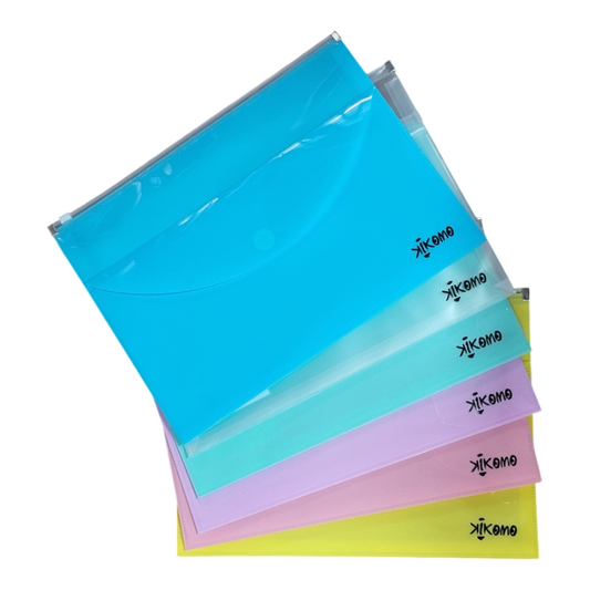 Sobre Con Broche y Zip Tamaño Carta Colores Pasteles