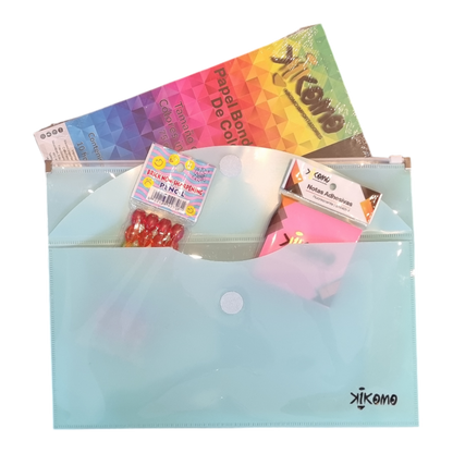 Sobre Con Broche y Zip Tamaño Carta Colores Pasteles