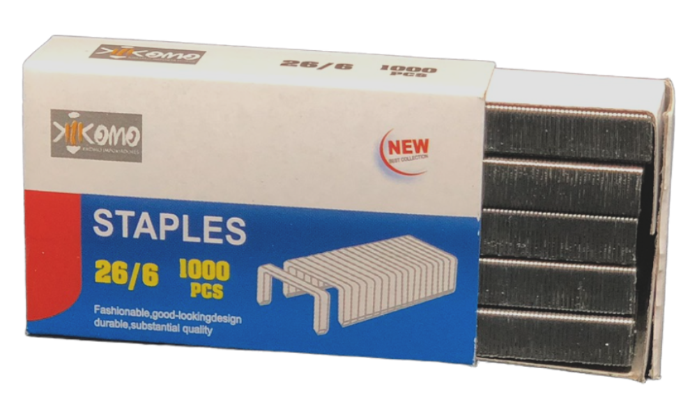 Caja de Grapas Metálicas Tamaño Estándar 12 cajas con 1000 piezas