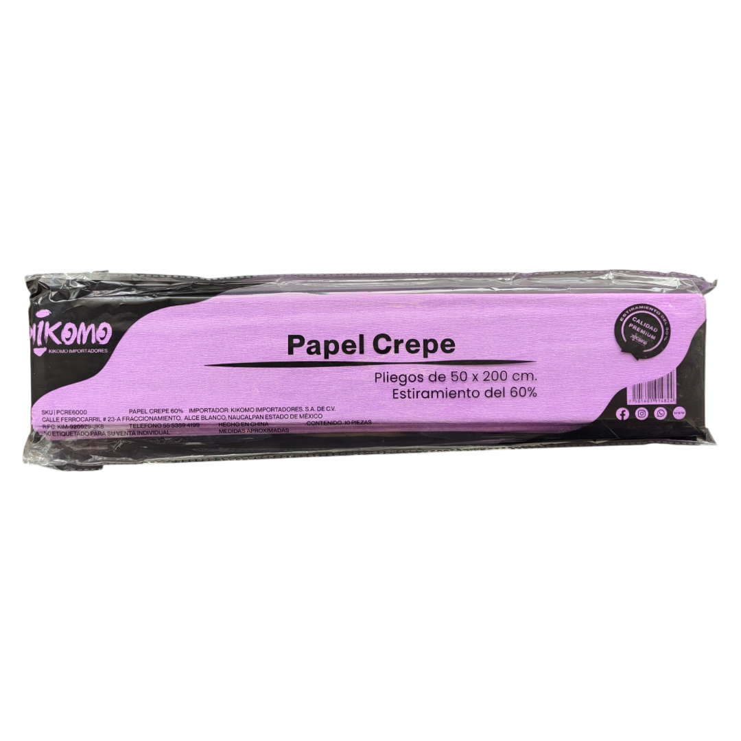 Papel Crepé 10 Pliegos de 50x200