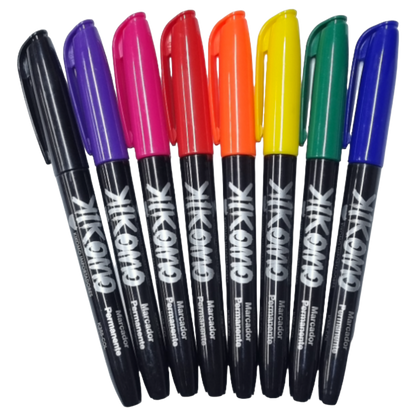 Marcador Permanente Colores Blíster 8 Piezas
