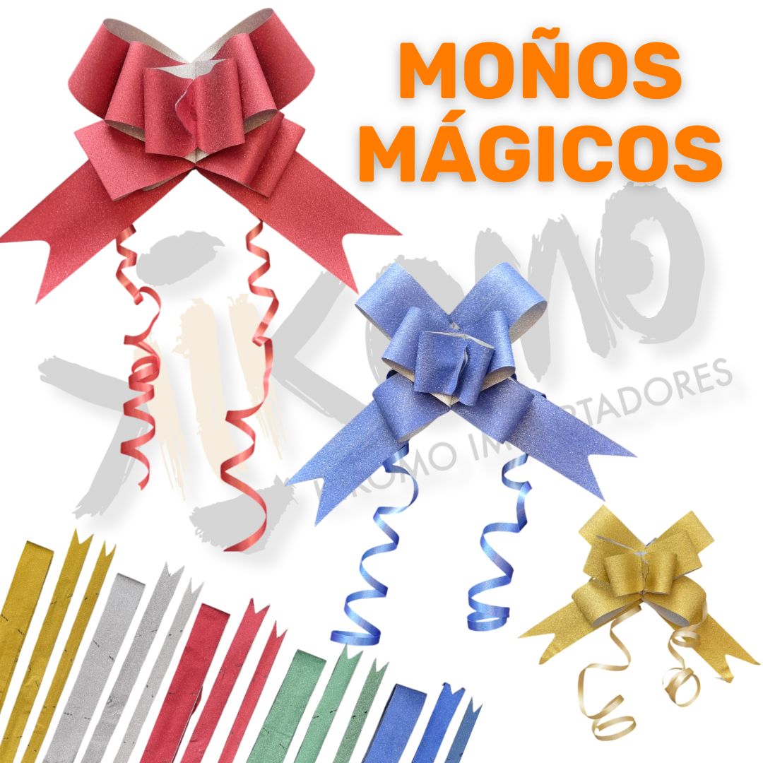 Moño Mágico Bolsa De 20 Paquetes Con 10 Piezas De Un Solo Color