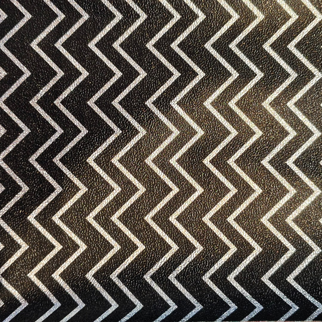 Papel Gofrado Con Patones Plateados Paquete Con 25 Pliegos