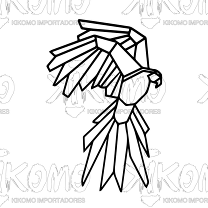 Pajaros y aguilas Geométrico – Cuadro en MDF Negro
