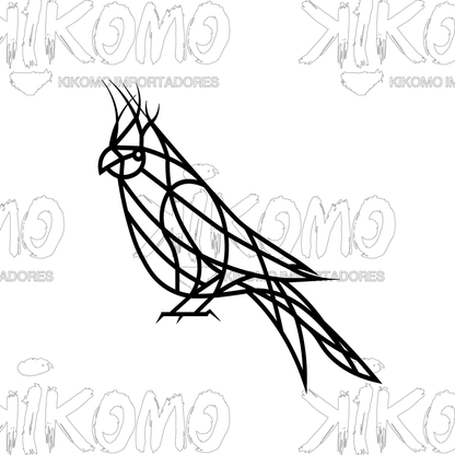 Pajaros y aguilas Geométrico – Cuadro en MDF Negro