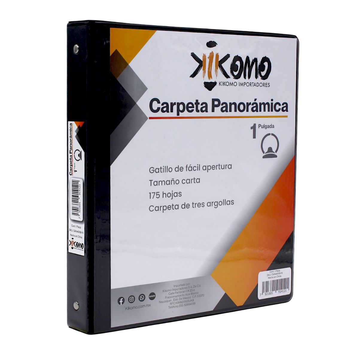 Carpeta de 1 Pulgada – Organizador de Documentos con Anillos Metálicos