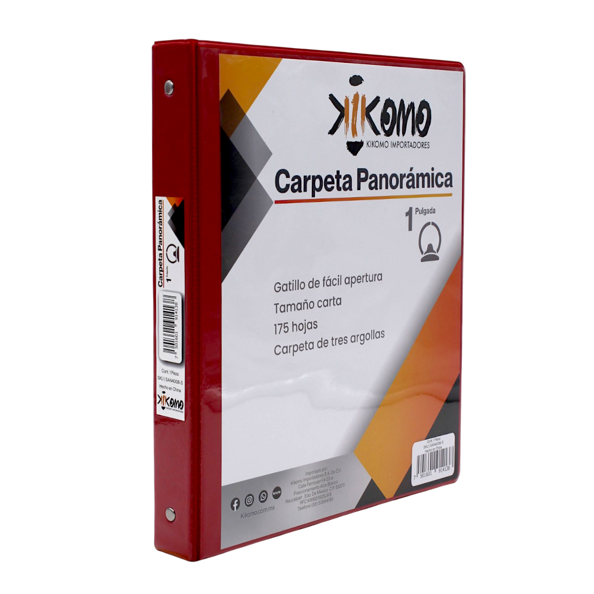 Carpeta de 1 Pulgada – Organizador de Documentos con Anillos Metálicos