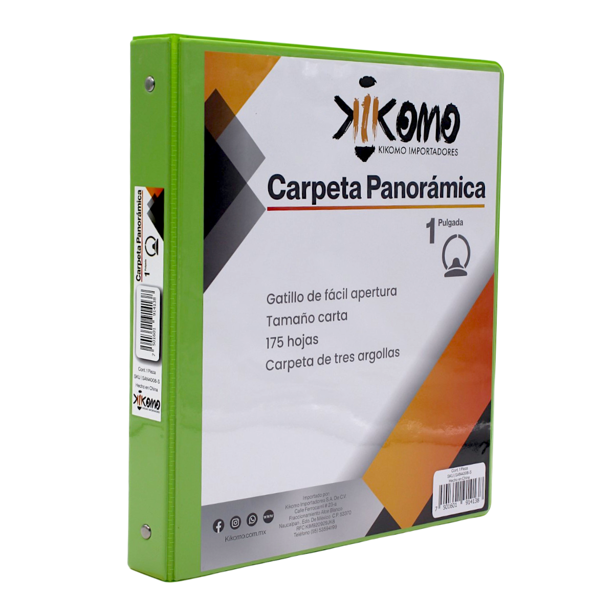 Carpeta de 1 Pulgada – Organizador de Documentos con Anillos Metálicos