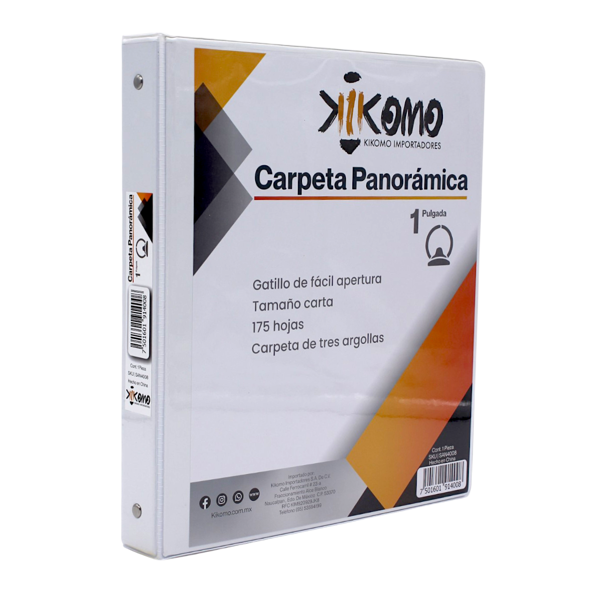 Carpeta de 1 Pulgada – Organizador de Documentos con Anillos Metálicos