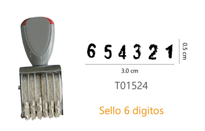 Sello Numerador De 6 Dígitos Con Símbolos